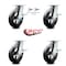 Service Caster 8 Inch Kingpinless Rubber on Steel Wheel Caster Brakes 2 Swivel Locks SCC, 4PK SCC-KP30S820-RSR-SLB-BSL-2-SLB-2 - alternate 3